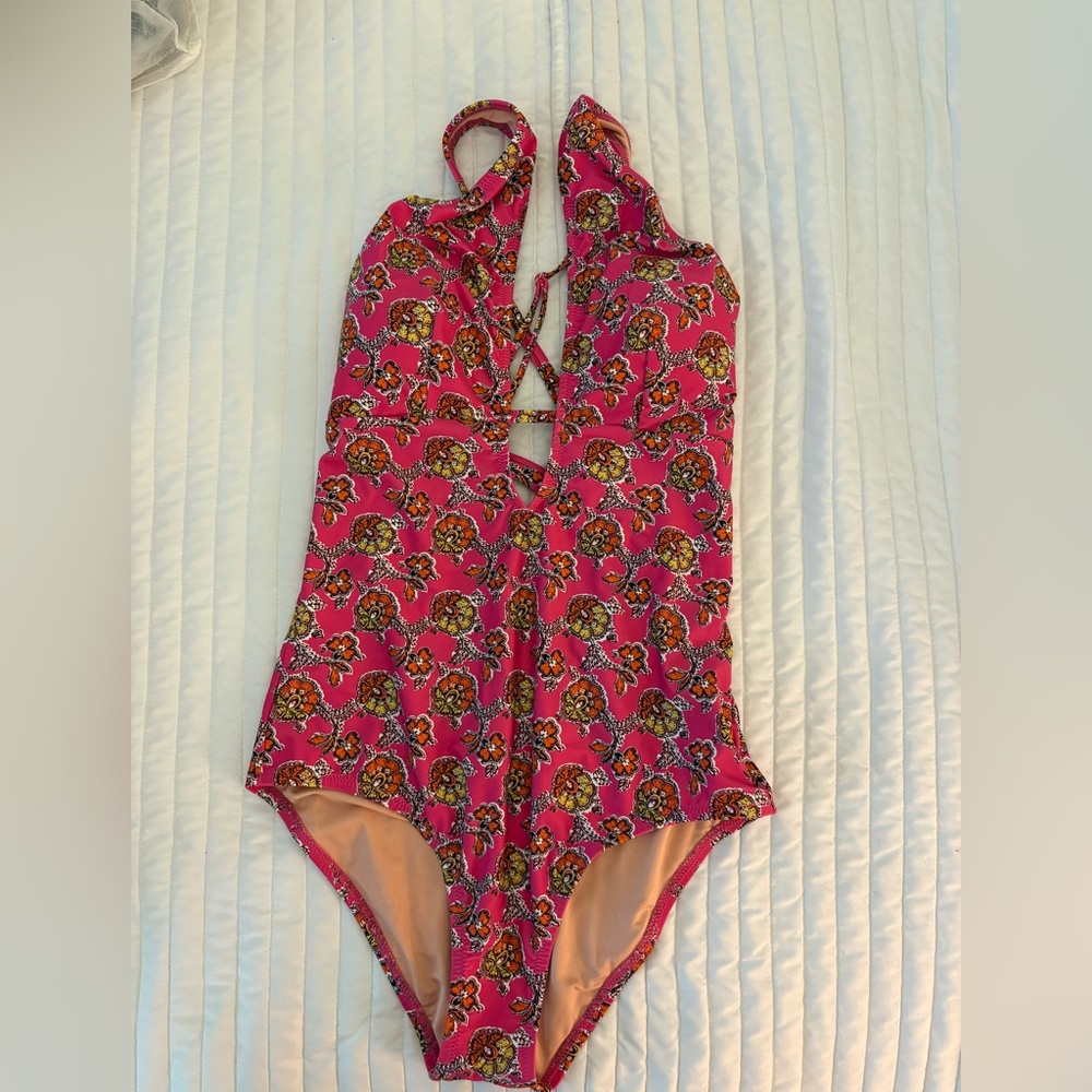 J. Crew Ratti Pink Blooms Swimsuit